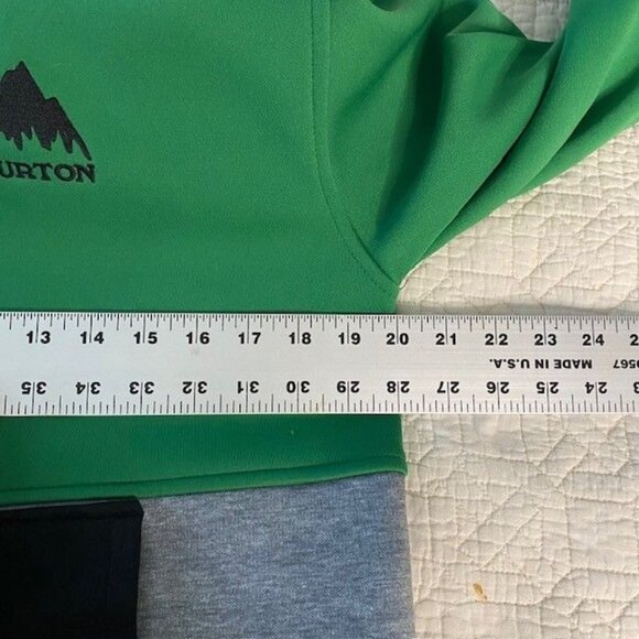 Burton Snowboards DRYRIDE Men's Small Full zip Jacket Hoodie Green Fleece Lined - Picture 4 of 8